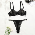 Sexy Lace Black Sexy Lingerie Set - Melovskin